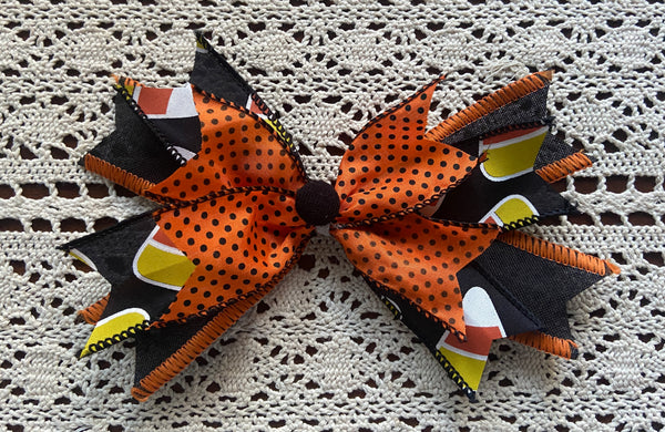 Black and Orange Candy Corn Bow Bundle