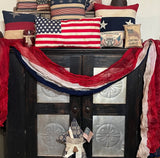 38x120" Americana Coffee Dyed Patriotic Runner