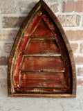 Distressed Rustic Red Cathedral Window