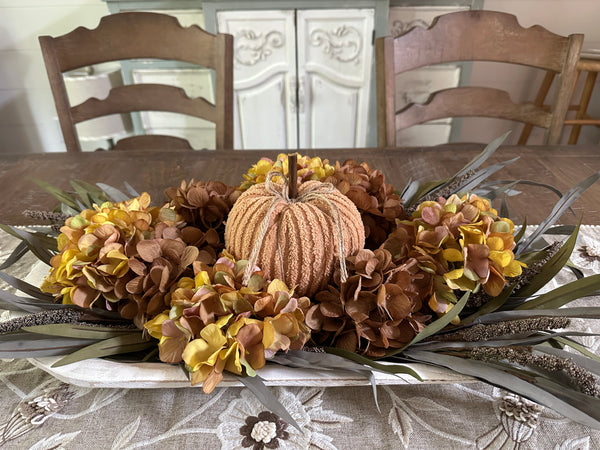 6" Dusty Orange Chenille Pumpkin