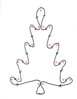 Coat hanger Christmas tree template