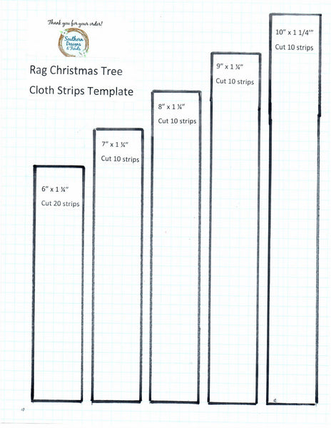 Rag Christmas Tree Template